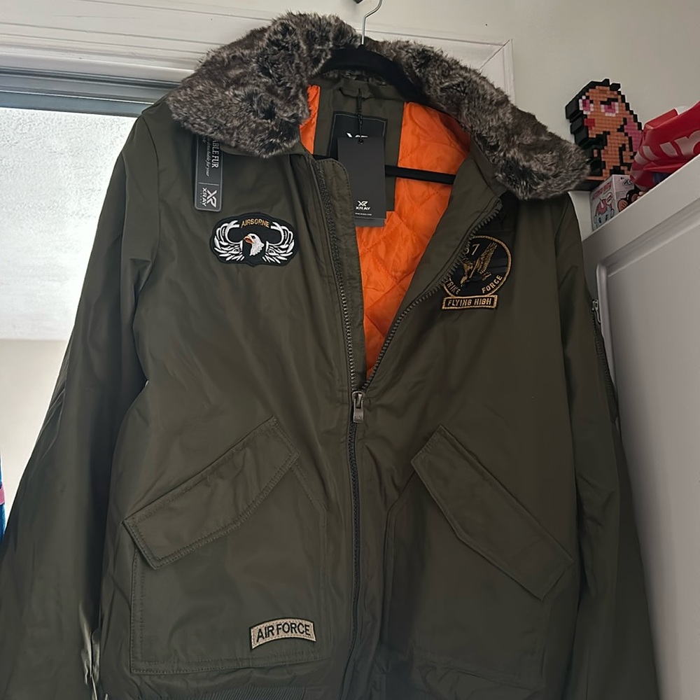 Olive, brand new, never worn jacket from Xray Jeans. UNISEX